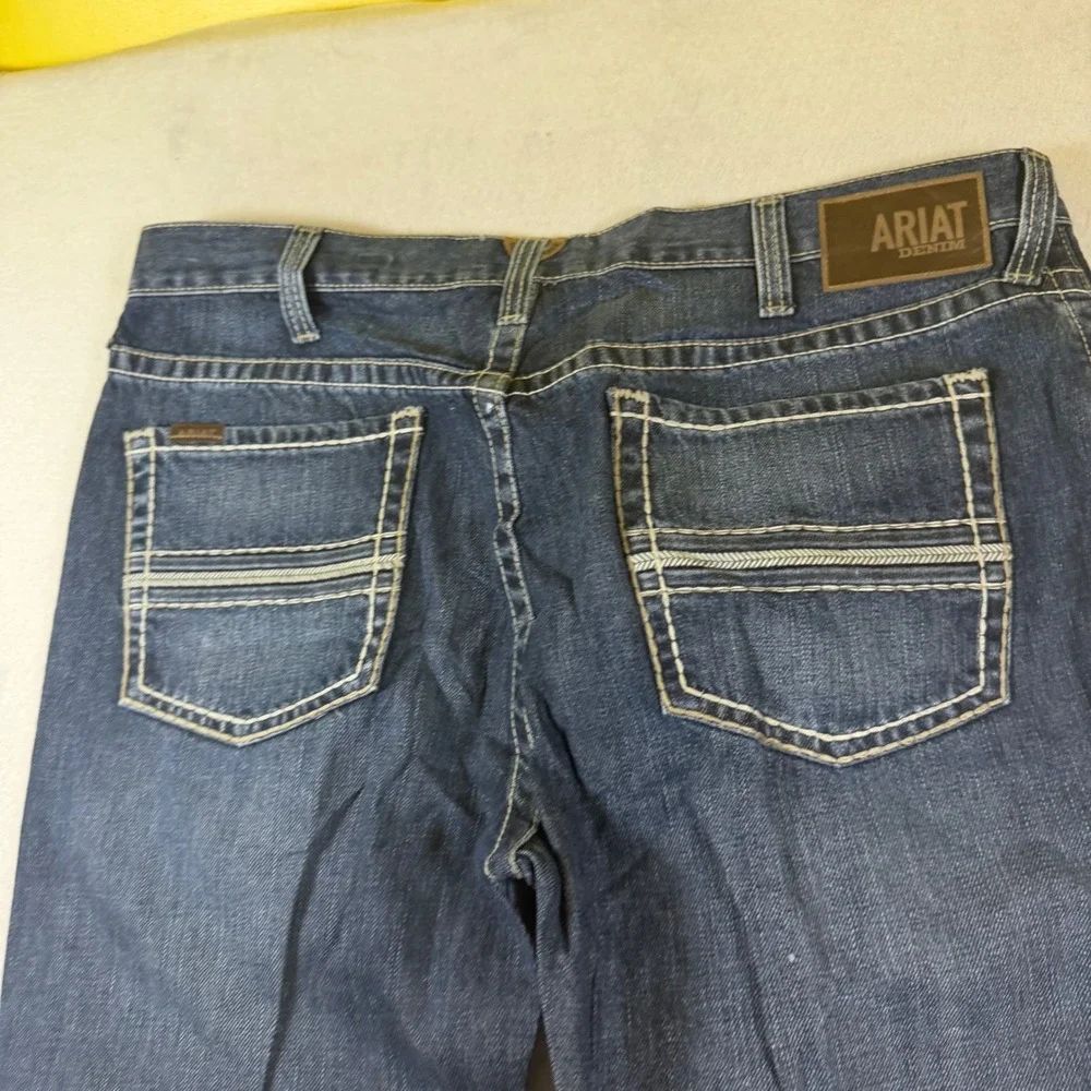 Ariat M2 Traditional Relaxed Boot Cut Mens Jeans 40x34 Medium Wash Blue Denim
